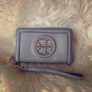 Tory Burch Grey Wristlet